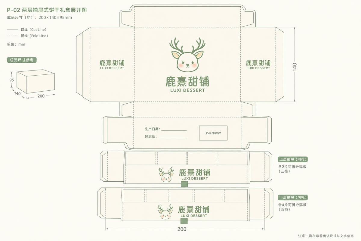 曲奇礼盒刀版
